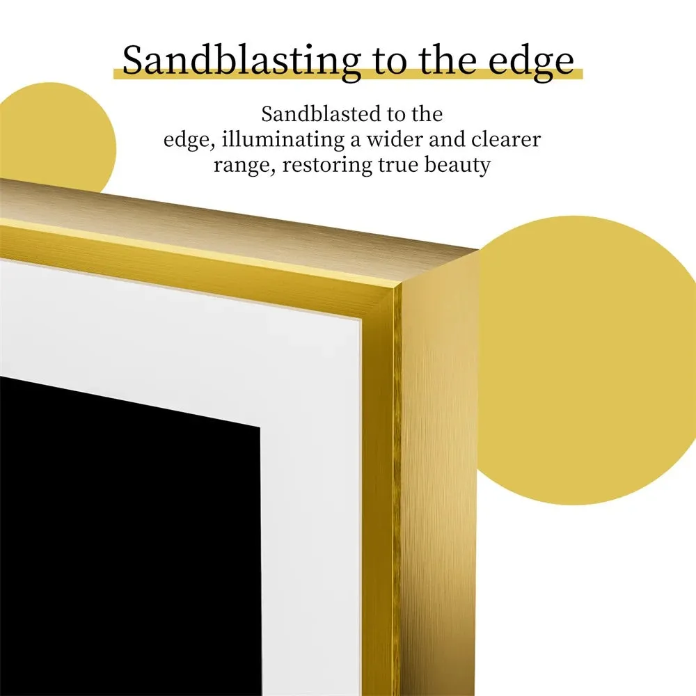 Gold Frame LED Bathroom Mirror with Dimmable Lights and Anti-Fog