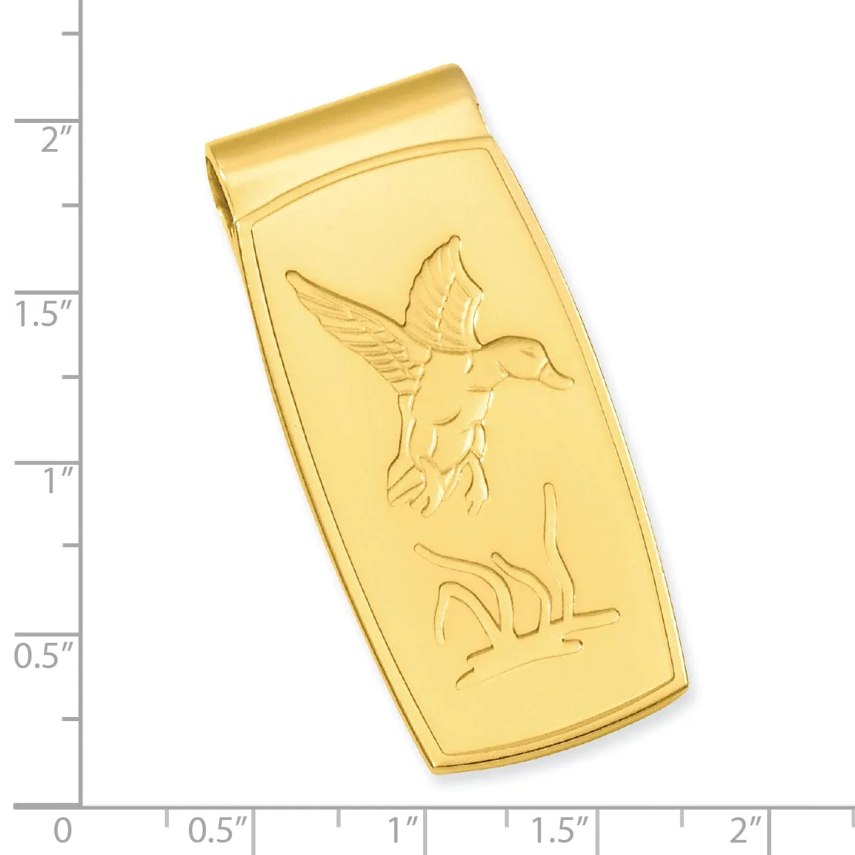 Gold Plated Flying Duck Hinged Money Clip