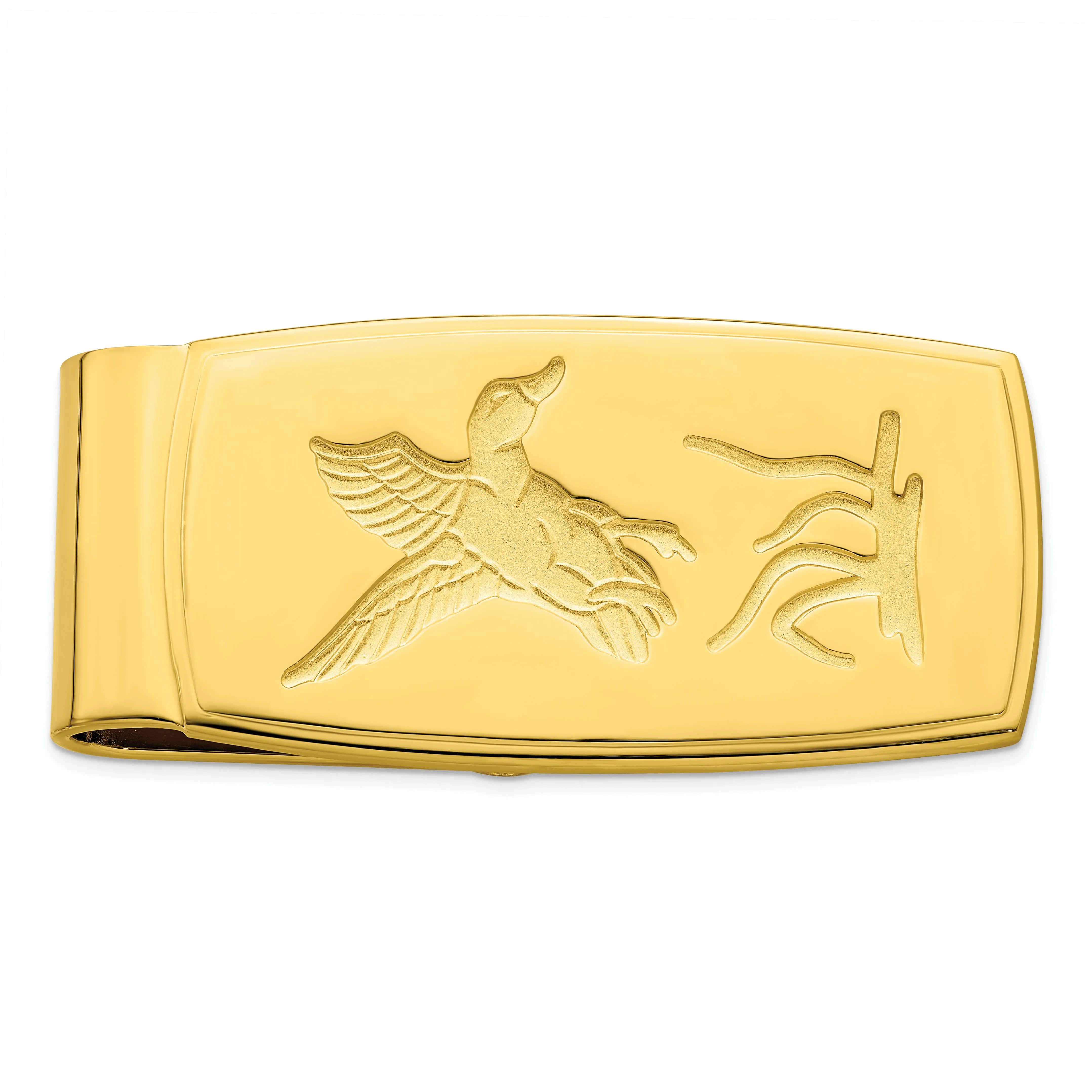 Gold Plated Flying Duck Hinged Money Clip