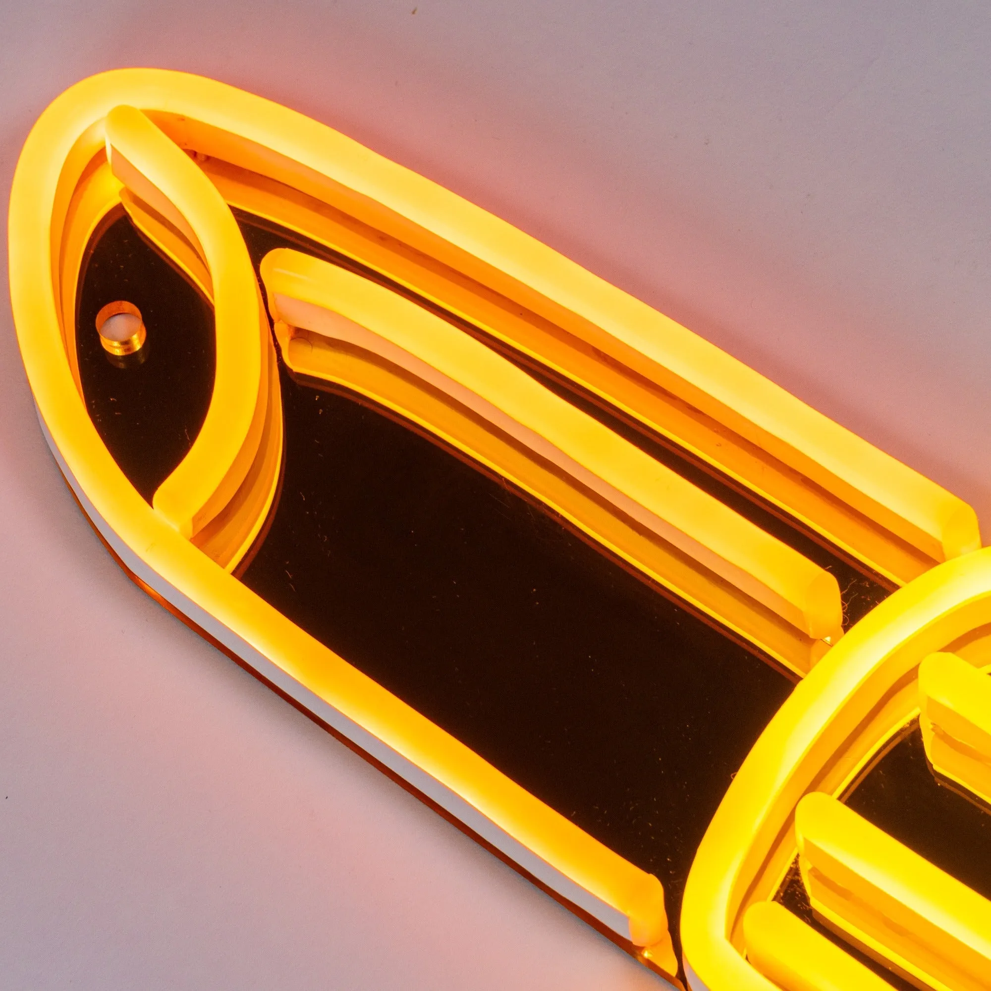 Golden Lipstick by Tom Wesselmann - LED neon sign