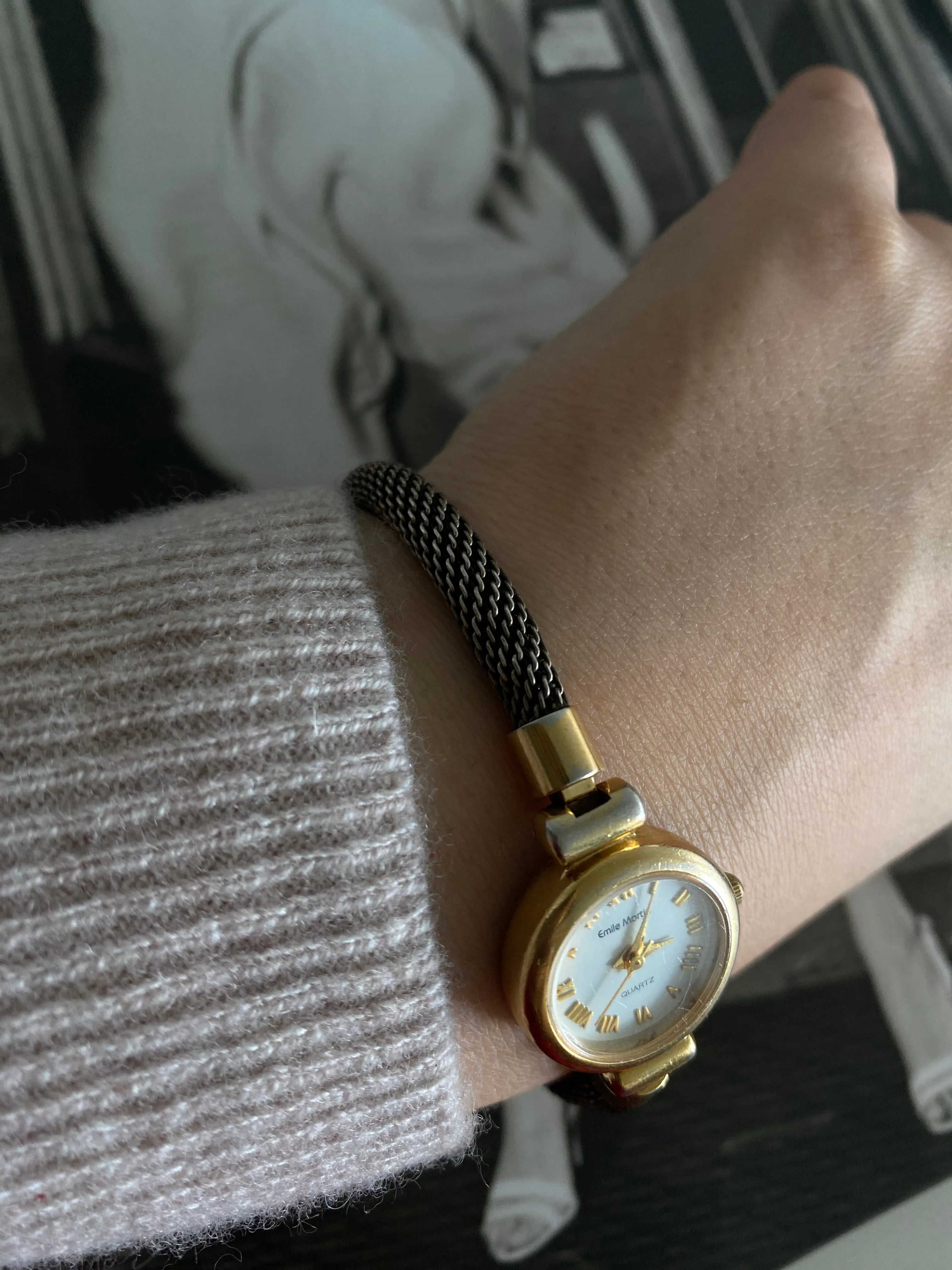 Gorgeous Vintage Emile Martin Gold tone Ladies Watch from the 1990s