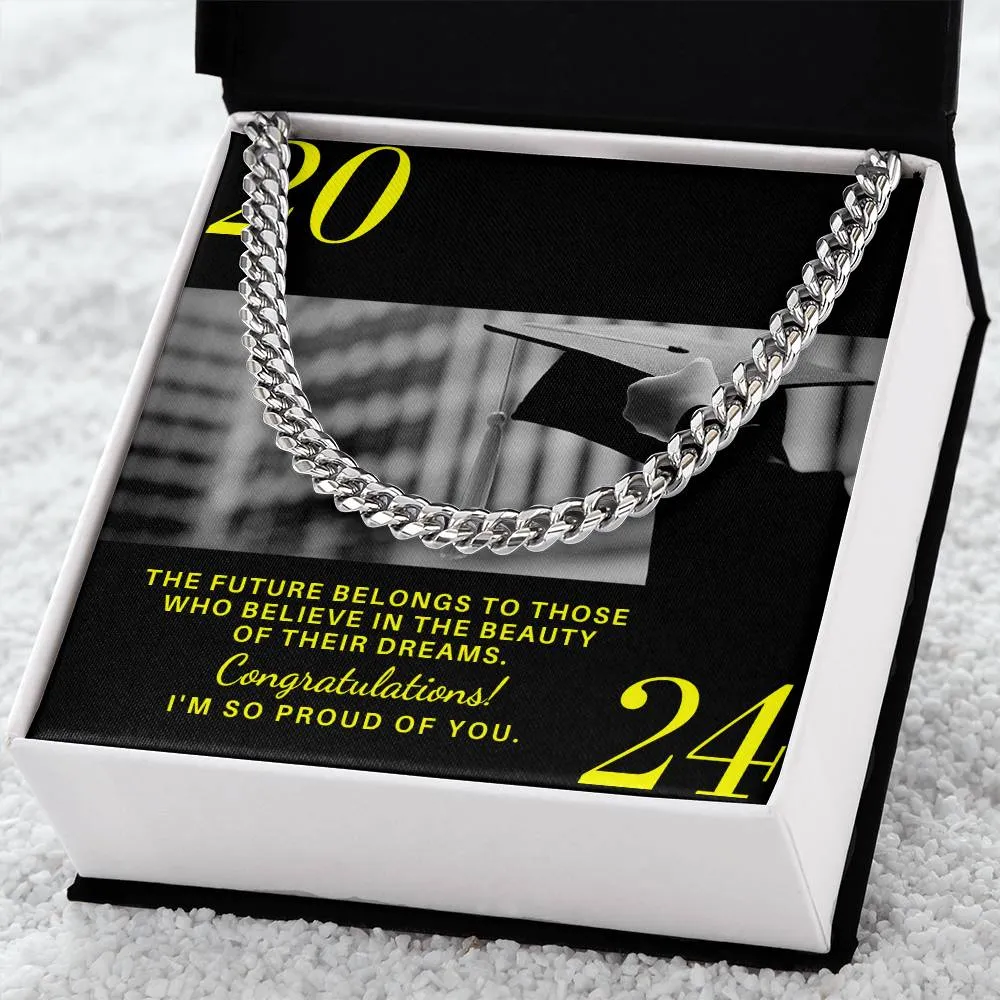Graduation Gift Cuban Link Necklace For Son Batch 2024 Grad004 2024