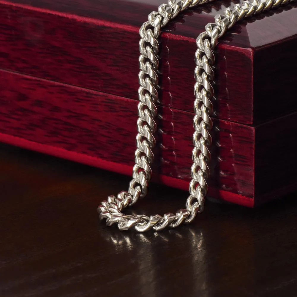 Graduation Gift Cuban Link Necklace For Son, Grandson or Nephew Batch 2024 Grad003