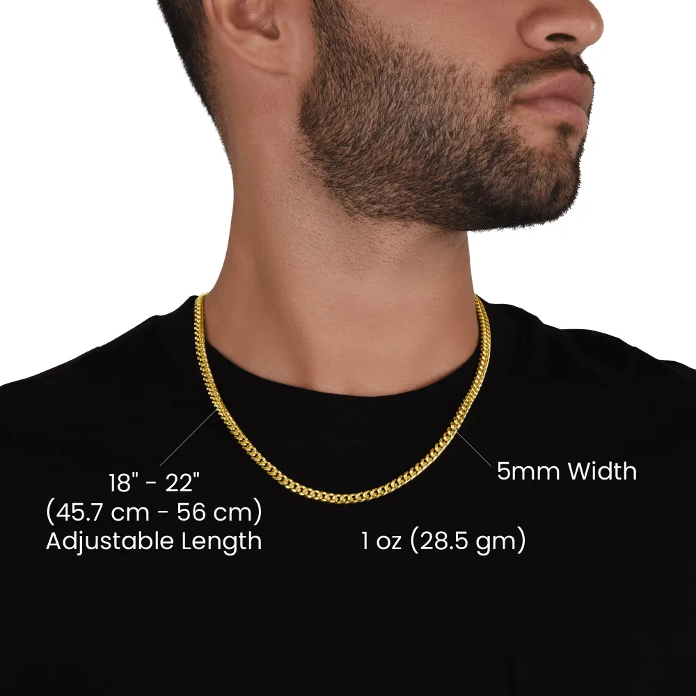 Graduation Gift Cuban Link Necklace For Son, Grandson or Nephew Batch 2024 Grad003