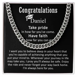 Graduation Gift For Boys Cuban Chain Necklace