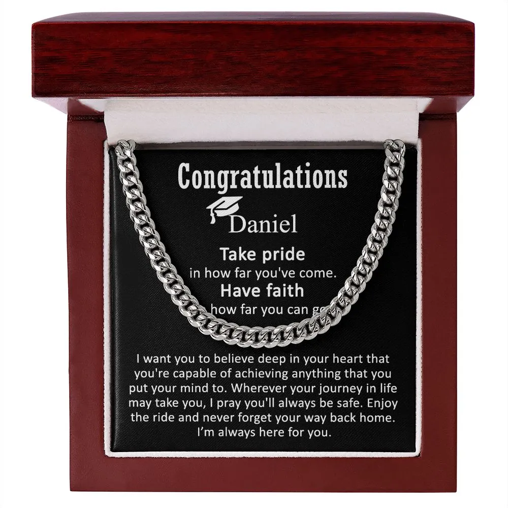 Graduation Gift For Boys Cuban Chain Necklace