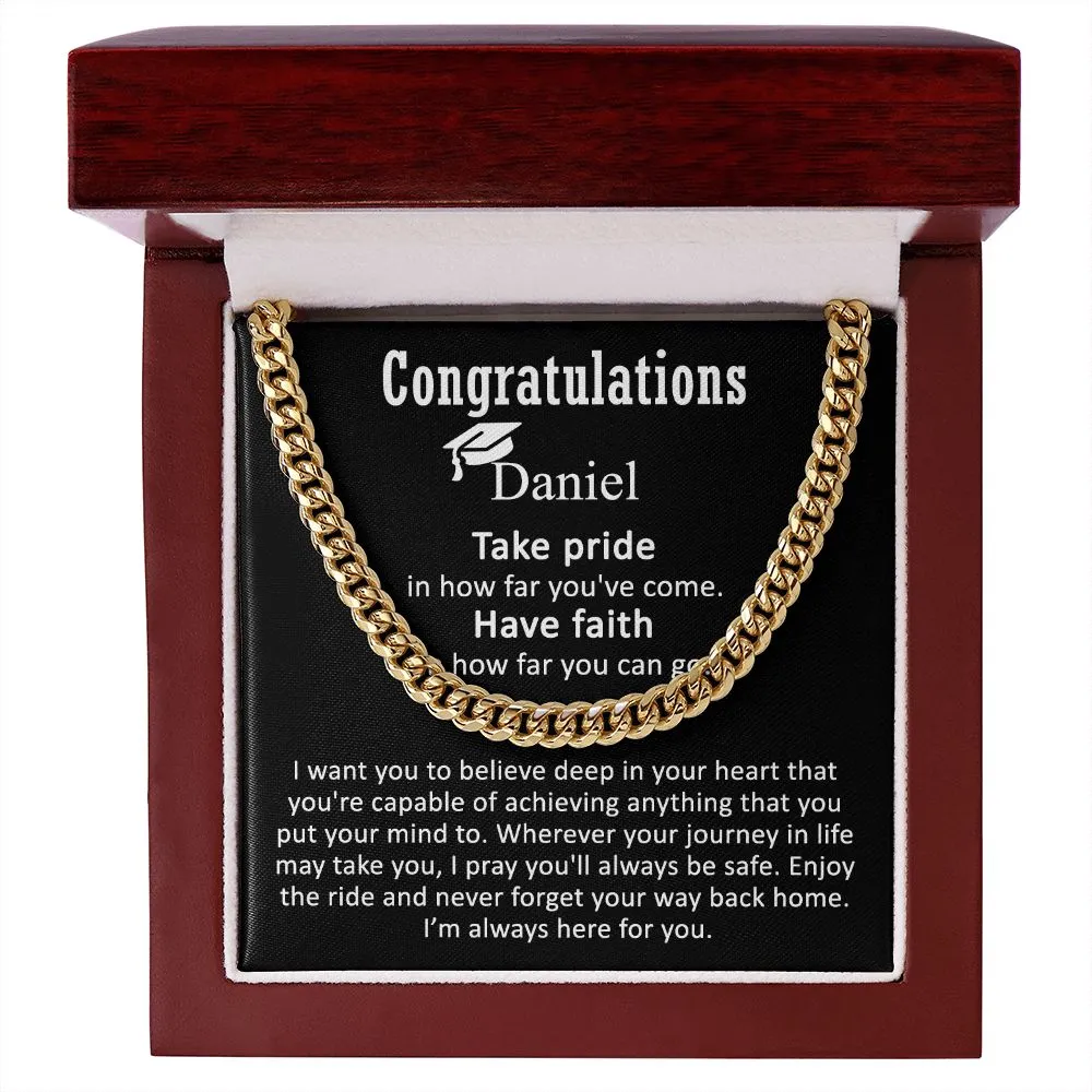 Graduation Gift For Boys Cuban Chain Necklace