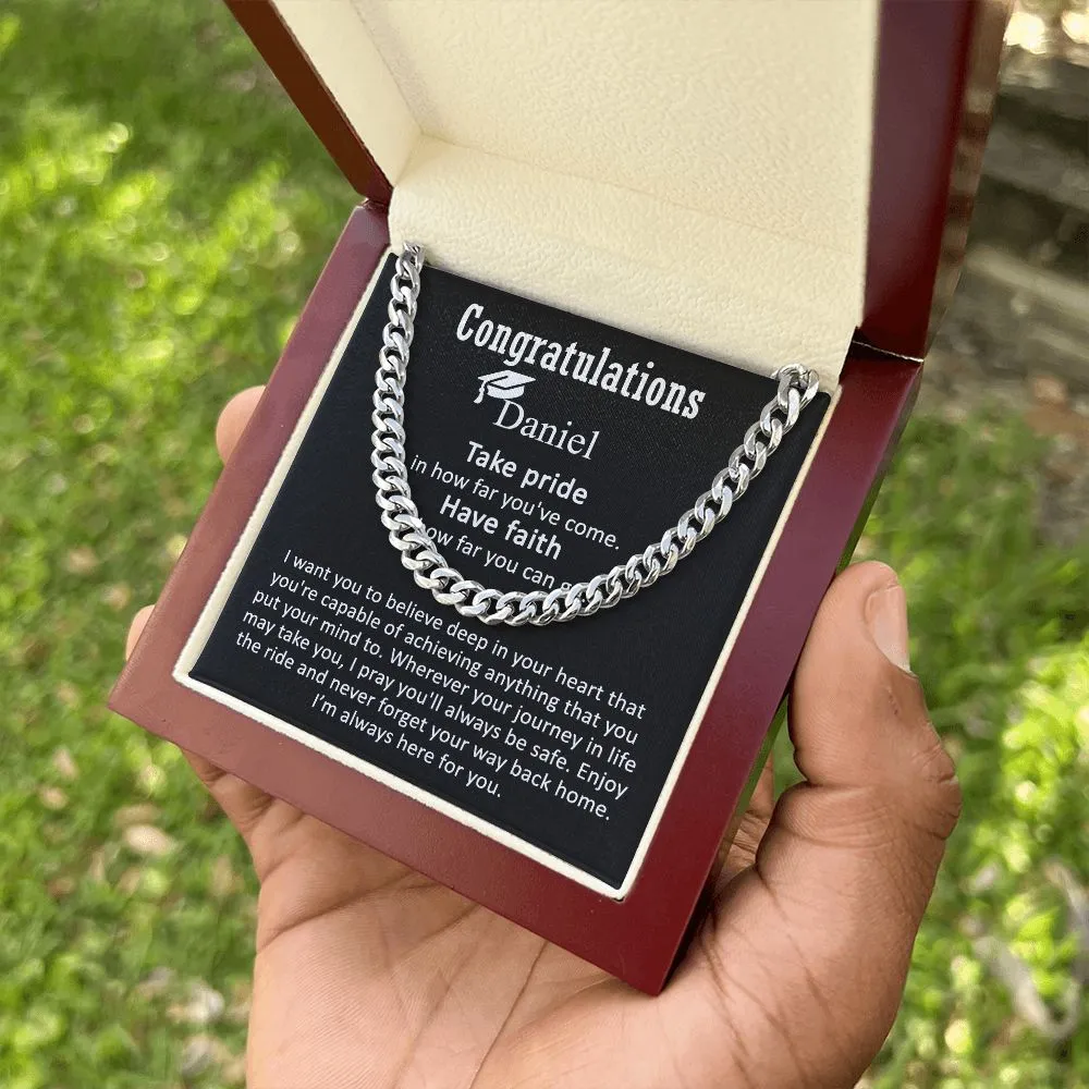 Graduation Gift For Boys Cuban Chain Necklace