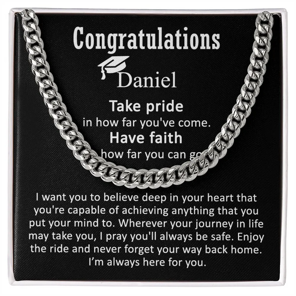 Graduation Gift For Boys Cuban Chain Necklace