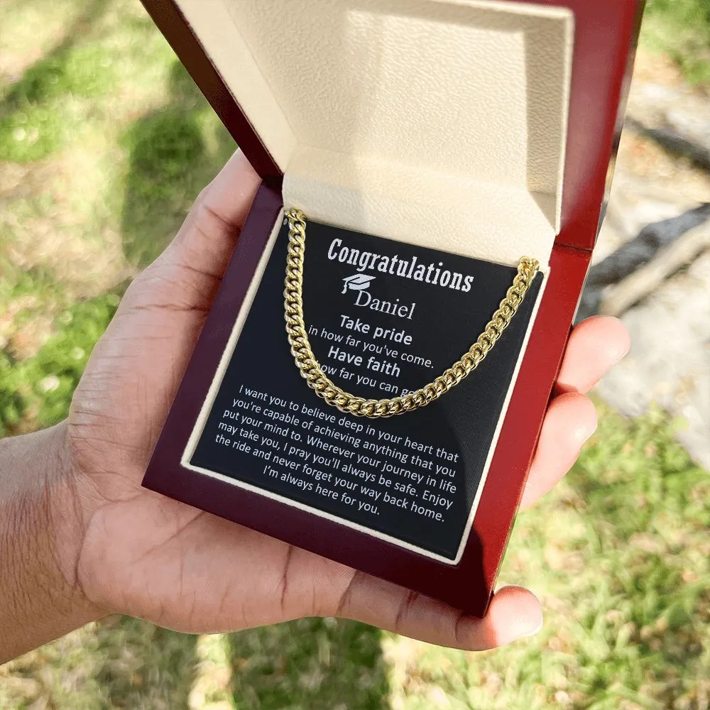 Graduation Gift For Boys Cuban Chain Necklace