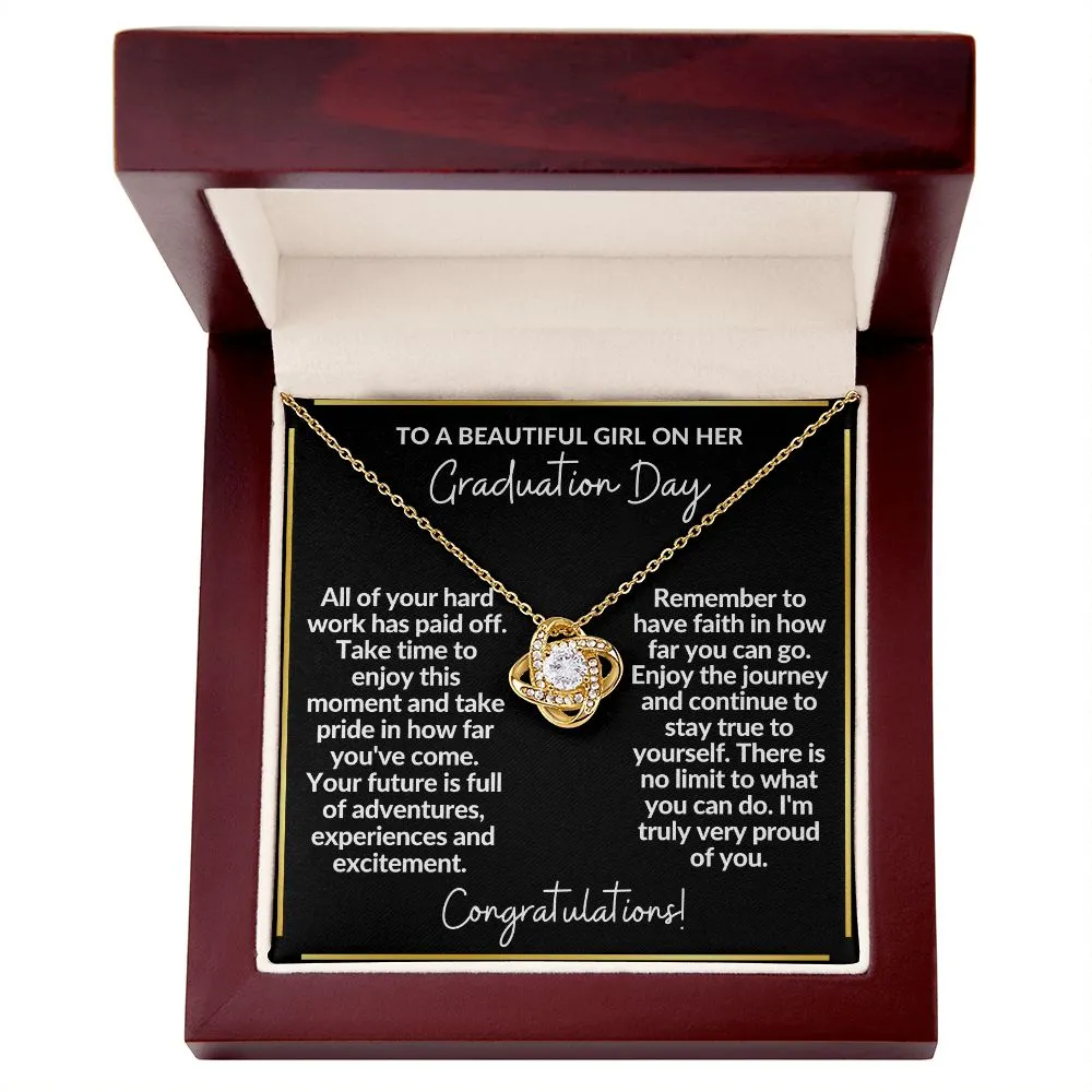 Graduation Gift Necklace For Her | Take Pride in How Far You've Come - Love Knot