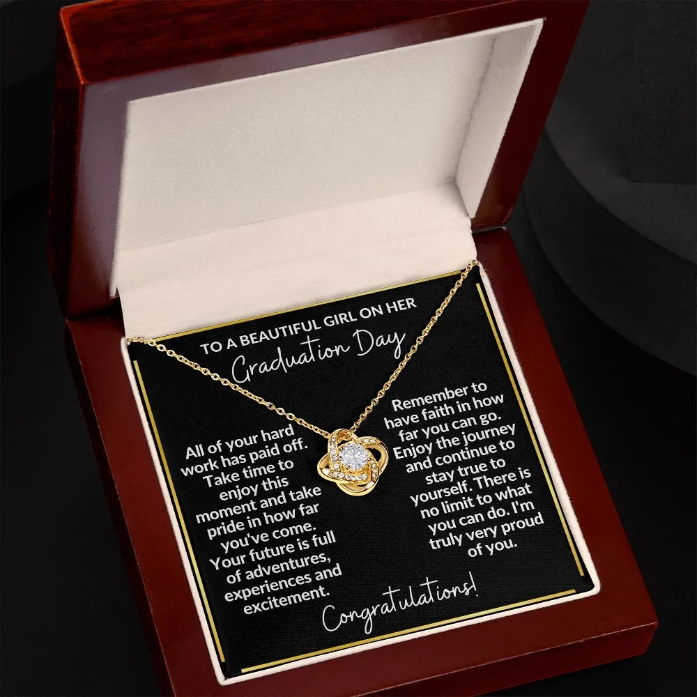 Graduation Gift Necklace For Her | Take Pride in How Far You've Come - Love Knot
