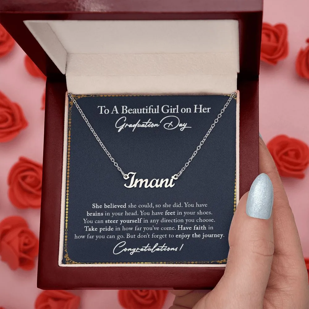 Graduation Gifts for Her, Name Necklace for College Graduation, High School Graduate