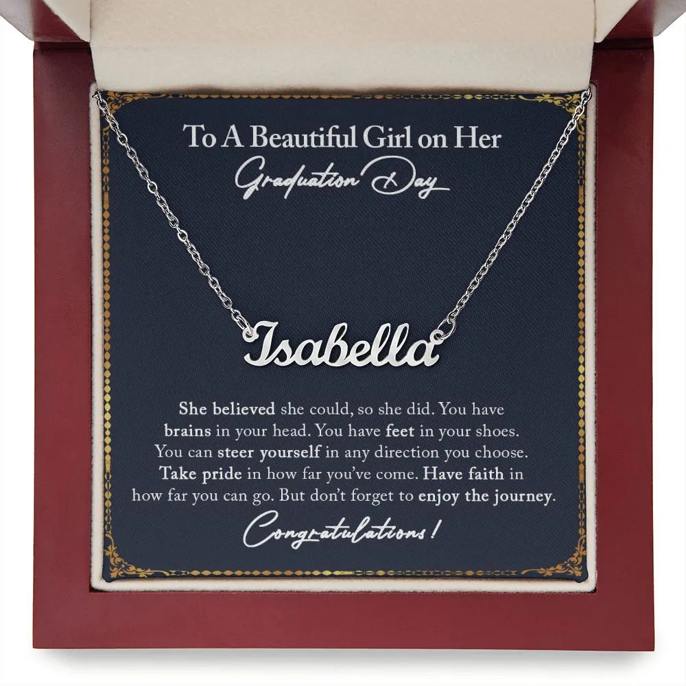 Graduation Gifts for Her, Name Necklace for College Graduation, High School Graduate