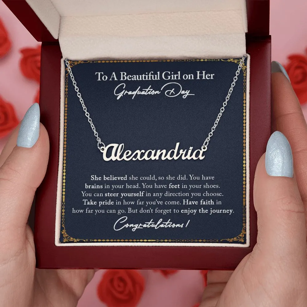 Graduation Gifts for Her, Name Necklace for College Graduation, High School Graduate