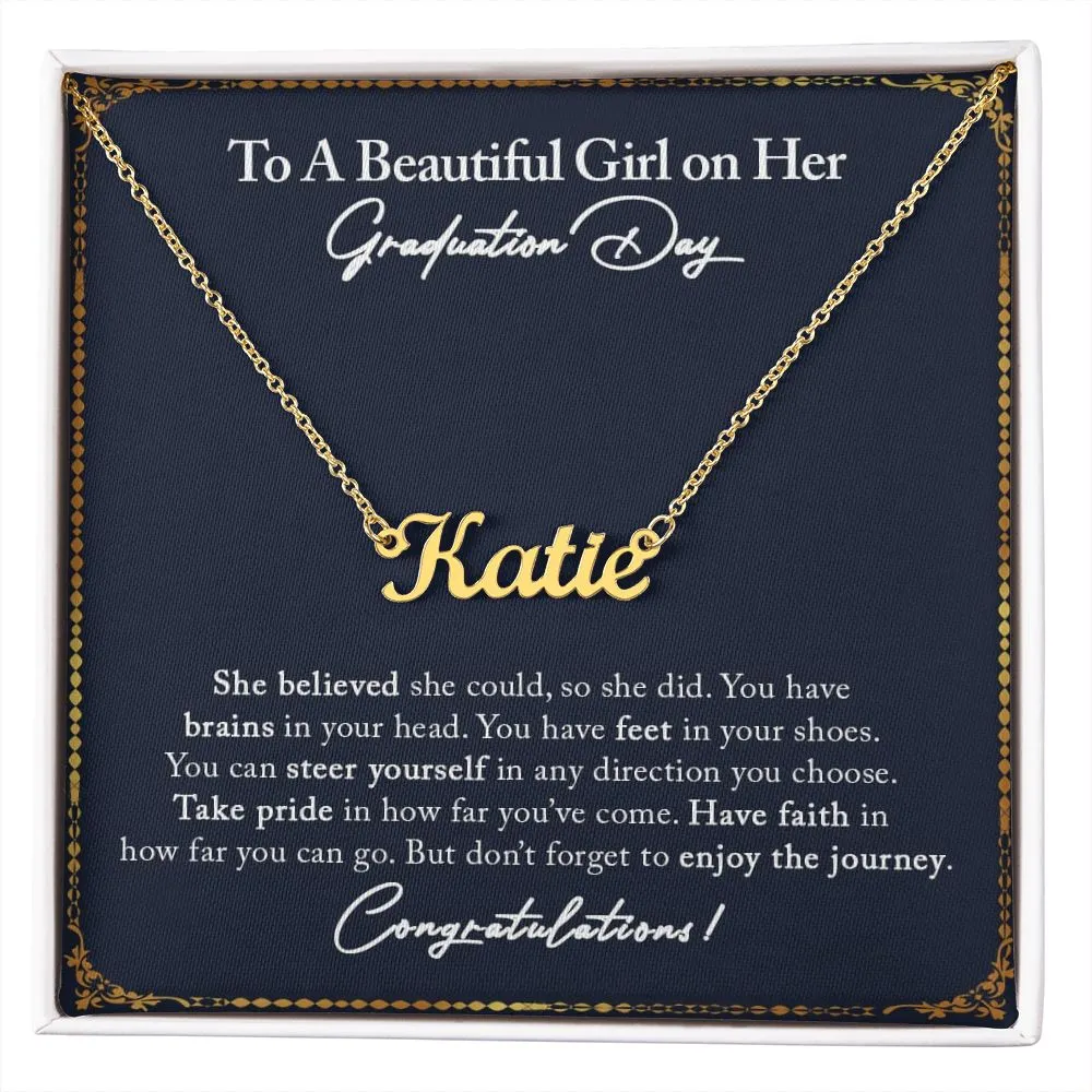 Graduation Gifts for Her, Name Necklace for College Graduation, High School Graduate