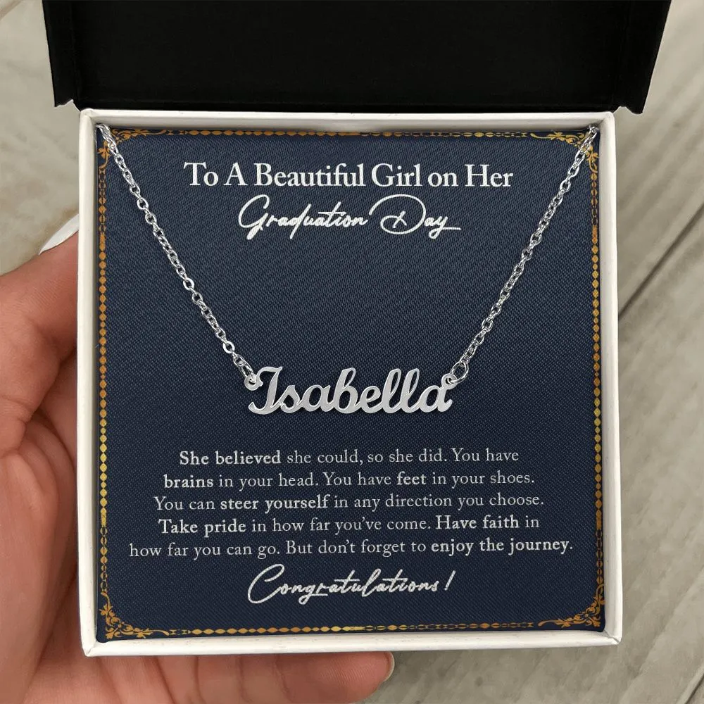 Graduation Gifts for Her, Name Necklace for College Graduation, High School Graduate