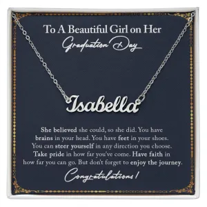 Graduation Gifts for Her, Name Necklace for College Graduation, High School Graduate