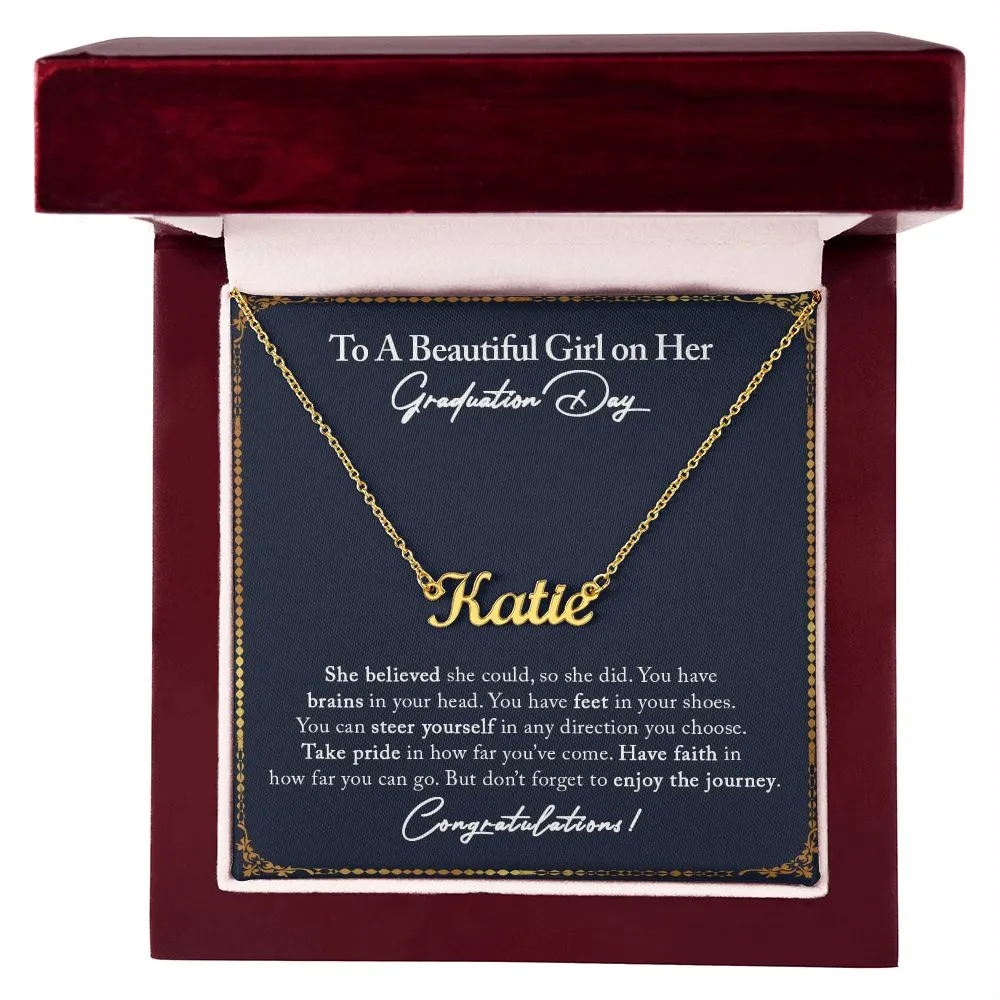Graduation Gifts for Her, Name Necklace for College Graduation, High School Graduate