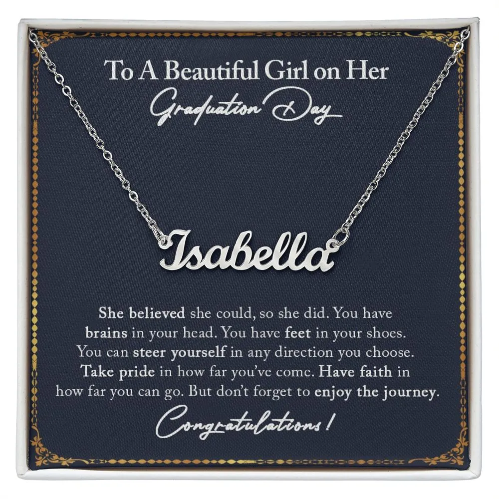 Graduation Gifts for Her, Name Necklace for College Graduation, High School Graduate