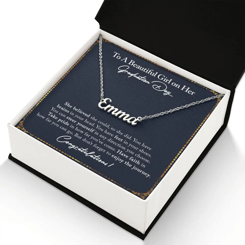 Graduation Gifts for Her, Name Necklace for College Graduation, High School Graduate