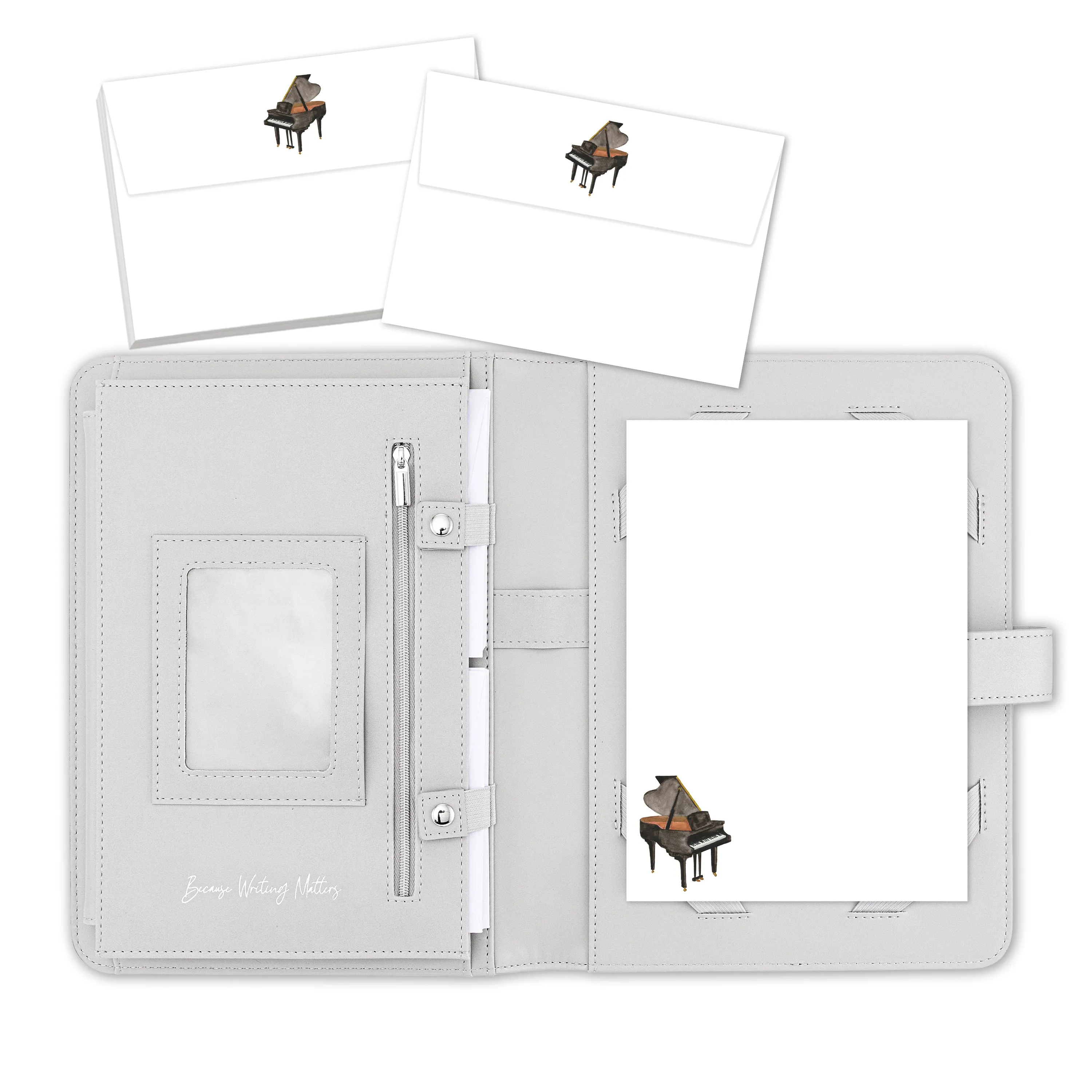 Grand Piano Letter Writing Set with Organiser