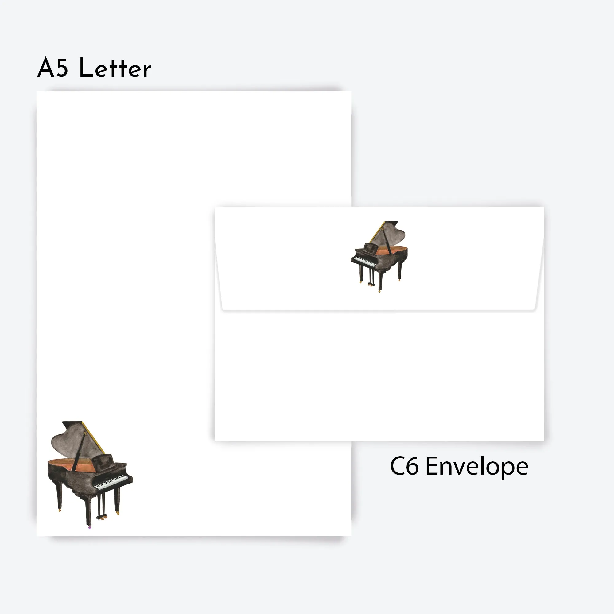 Grand Piano Letter Writing Set with Organiser