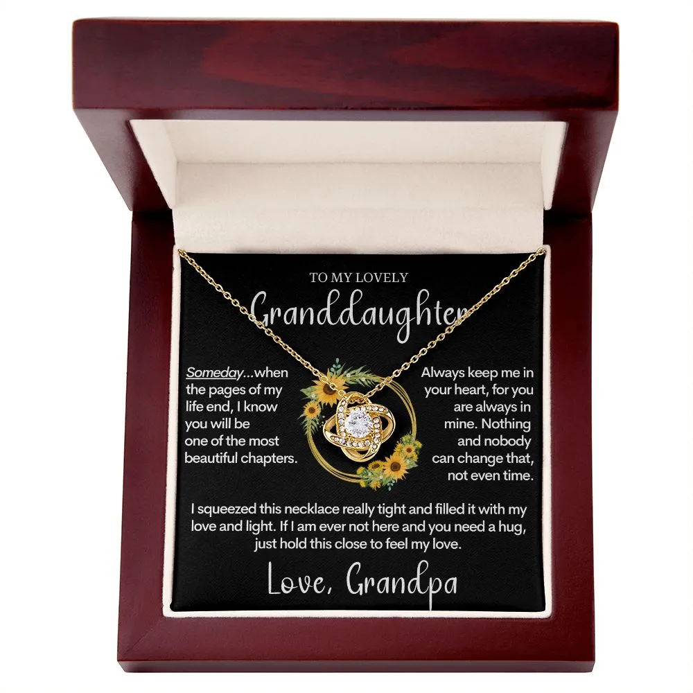 Granddaughter Gift | From Grandpa, 14k White Gold Necklace, Graduation, Birthday Gift for Grand Daughters