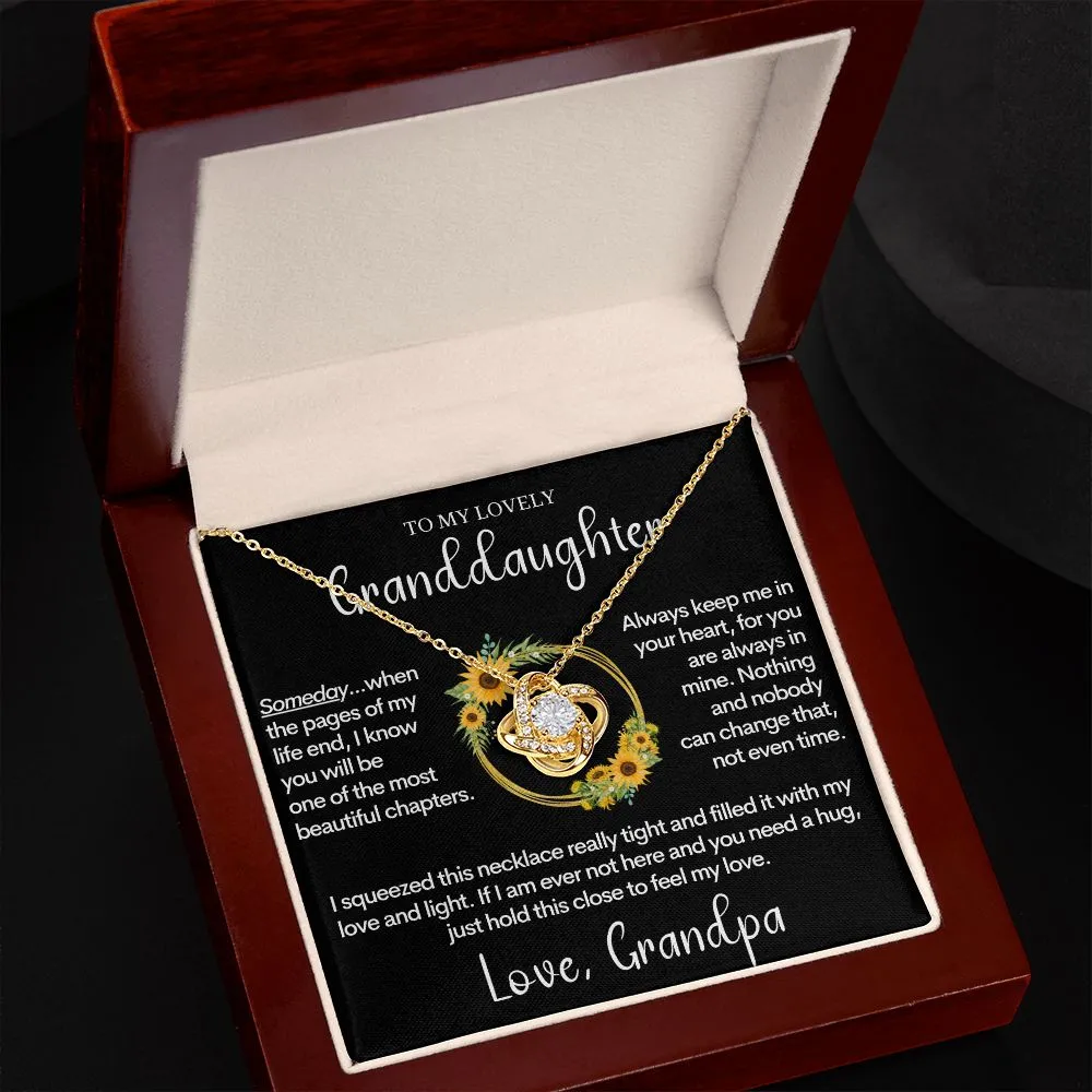 Granddaughter Gift | From Grandpa, 14k White Gold Necklace, Graduation, Birthday Gift for Grand Daughters