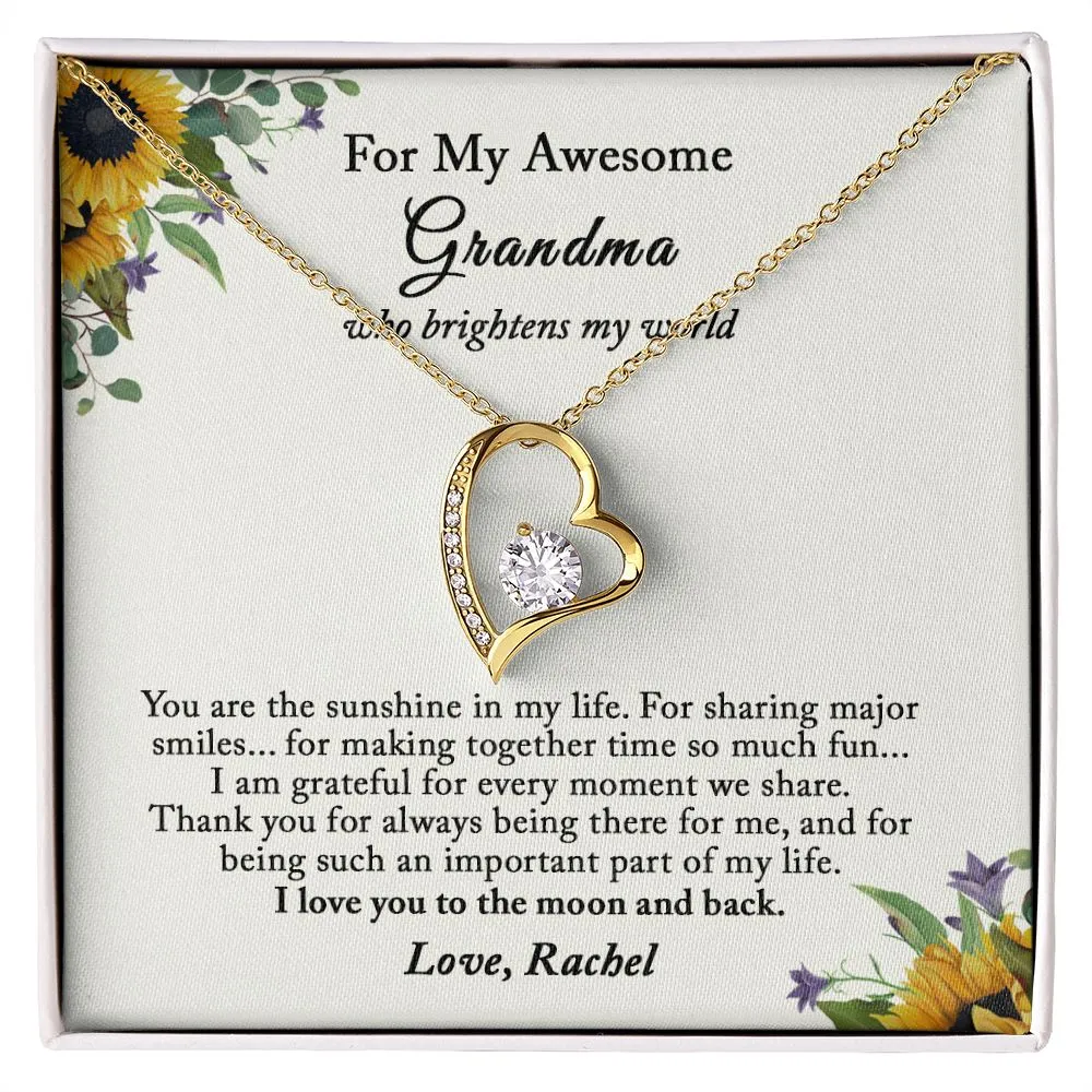 Grandma Gift, Mothers Day Gift for Grandma, Grandma Heart Necklace, Grandma Birthday, Personalized Grandma Gift Ideas
