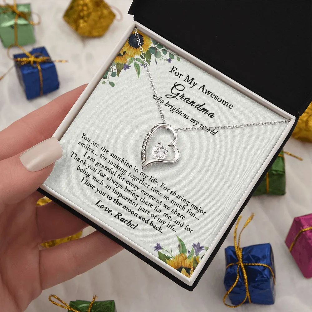 Grandma Gift, Mothers Day Gift for Grandma, Grandma Heart Necklace, Grandma Birthday, Personalized Grandma Gift Ideas