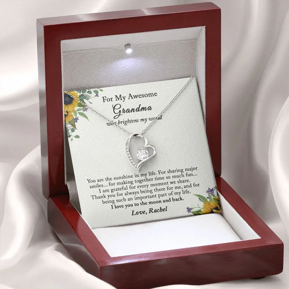 Grandma Gift, Mothers Day Gift for Grandma, Grandma Heart Necklace, Grandma Birthday, Personalized Grandma Gift Ideas