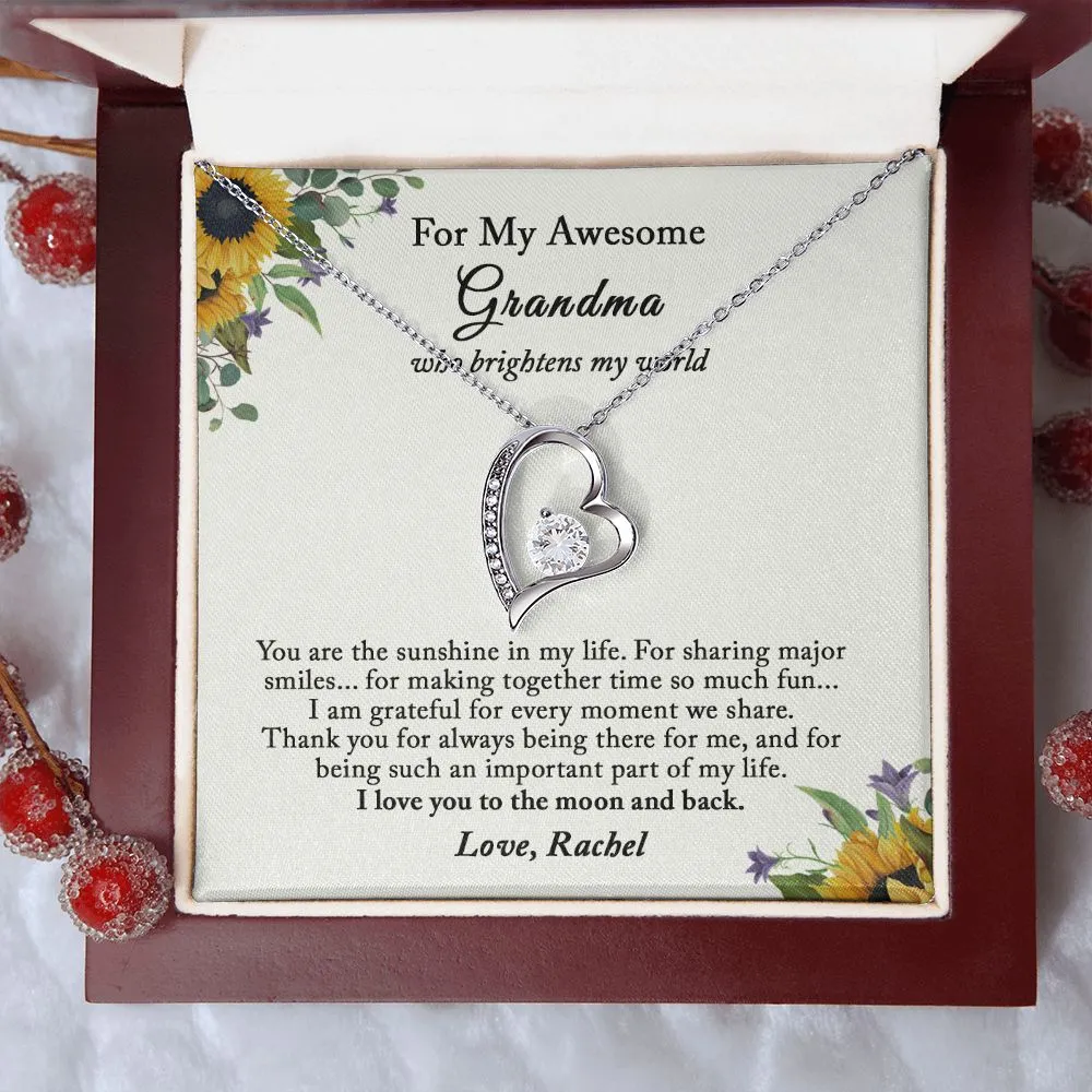 Grandma Gift, Mothers Day Gift for Grandma, Grandma Heart Necklace, Grandma Birthday, Personalized Grandma Gift Ideas