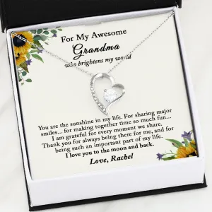 Grandma Gift, Mothers Day Gift for Grandma, Grandma Heart Necklace, Grandma Birthday, Personalized Grandma Gift Ideas