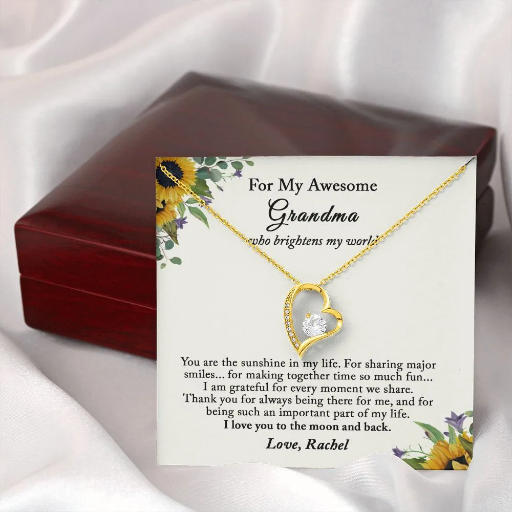Grandma Gift, Mothers Day Gift for Grandma, Grandma Heart Necklace, Grandma Birthday, Personalized Grandma Gift Ideas