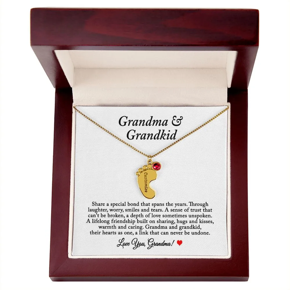 Grandma Necklace Personalized with Grandkids Birthstone and Name Necklace Gift for Mom, Grandma Gift from Grandchildren, Mothers Day Gift