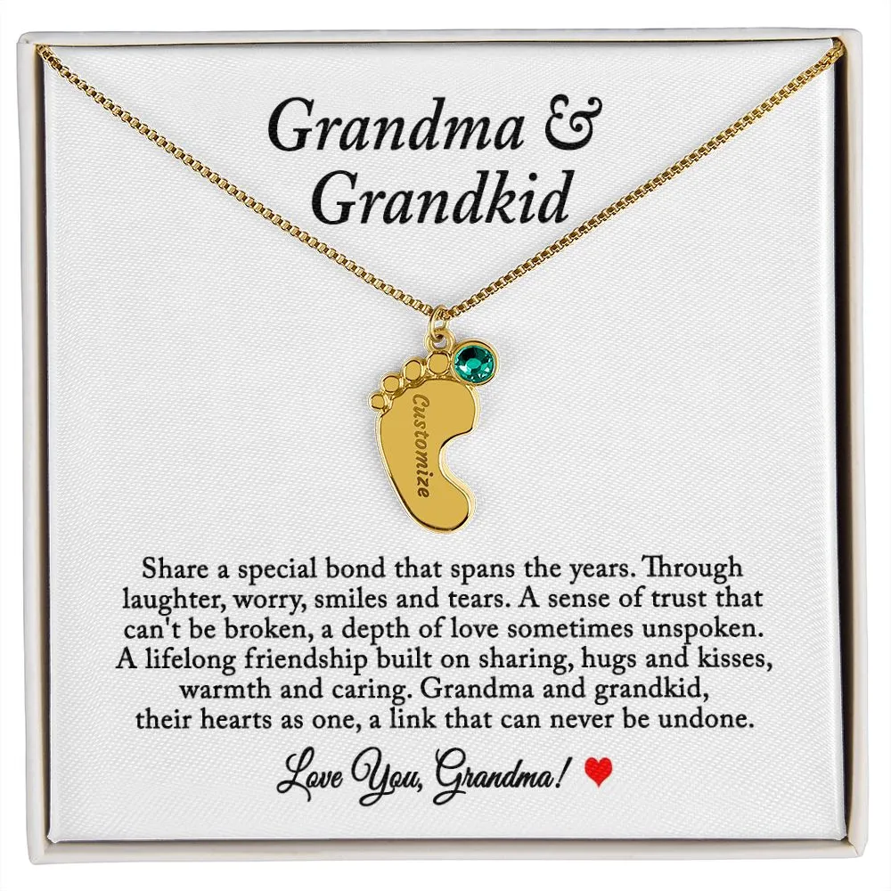 Grandma Necklace Personalized with Grandkids Birthstone and Name Necklace Gift for Mom, Grandma Gift from Grandchildren, Mothers Day Gift