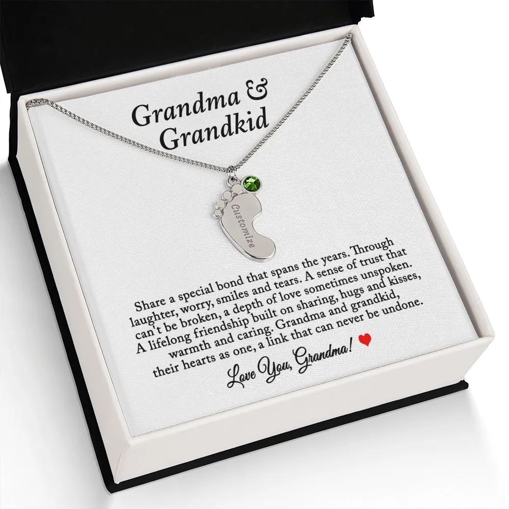 Grandma Necklace Personalized with Grandkids Birthstone and Name Necklace Gift for Mom, Grandma Gift from Grandchildren, Mothers Day Gift