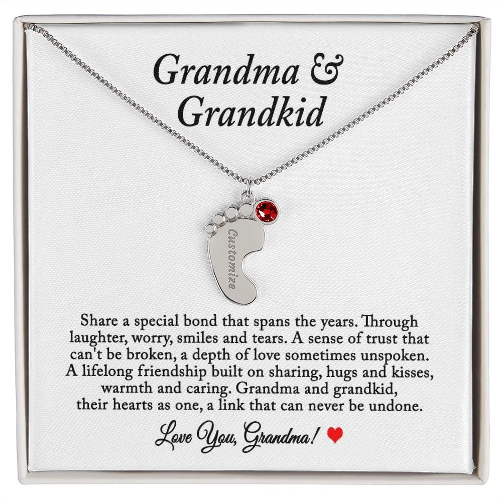 Grandma Necklace Personalized with Grandkids Birthstone and Name Necklace Gift for Mom, Grandma Gift from Grandchildren, Mothers Day Gift