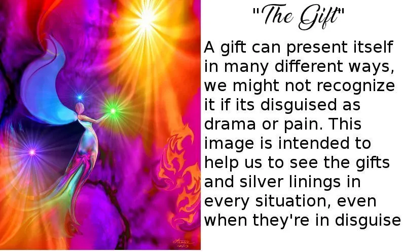 Gratitude Angel Art, Sparkly Christmas Ornament, Decorative Metal Wreath  - "The Gift"