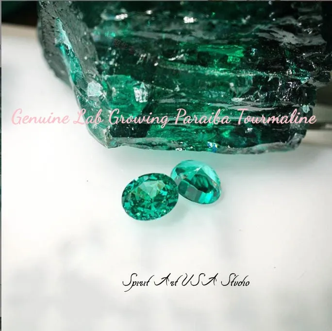 Green Paraiba Tourmaline Necklace - Three Leaf Flower Style - Square Paraiba Pendant - 18kgp @ Sterling Silver #949