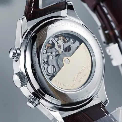 GUANQIN GQ20022 Moon Phase Calendar Auto Mechanical Watch