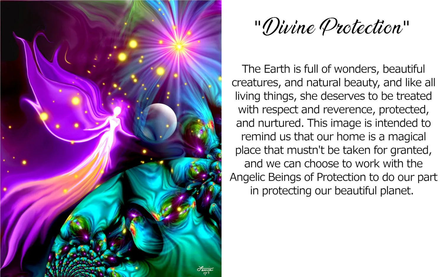 Guardian Angel Art, Sparkly Christmas Ornament, Metal Wreath with Hollies and Cardinal - "Divine Protection"