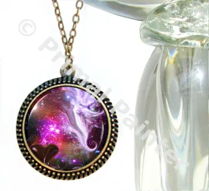 Guardian Angel Necklace, Energy Jewelry, Spiritual Artwork Pendant - "The Guardian"