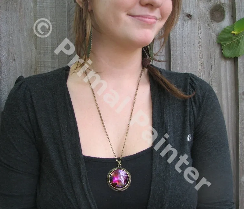 Guardian Angel Necklace, Energy Jewelry, Spiritual Artwork Pendant - "The Guardian"