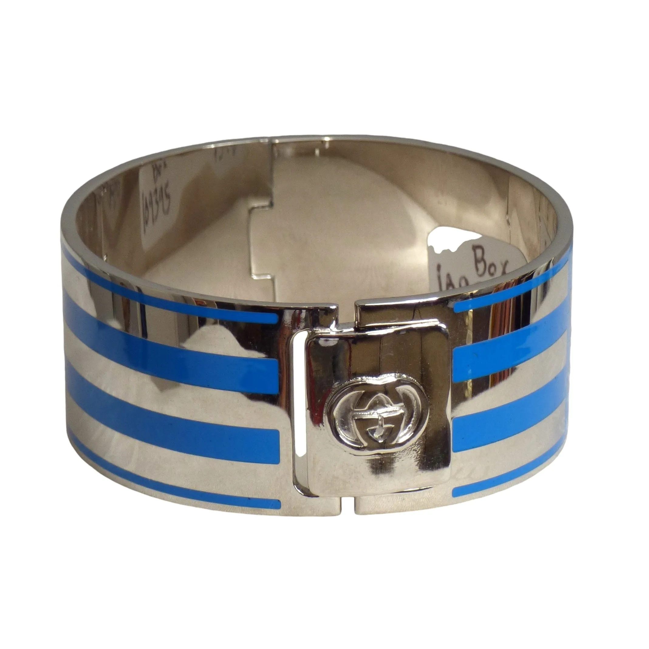 GUCCI X ADIDAS- 2022 Silver Enamel Clamper Bracelet
