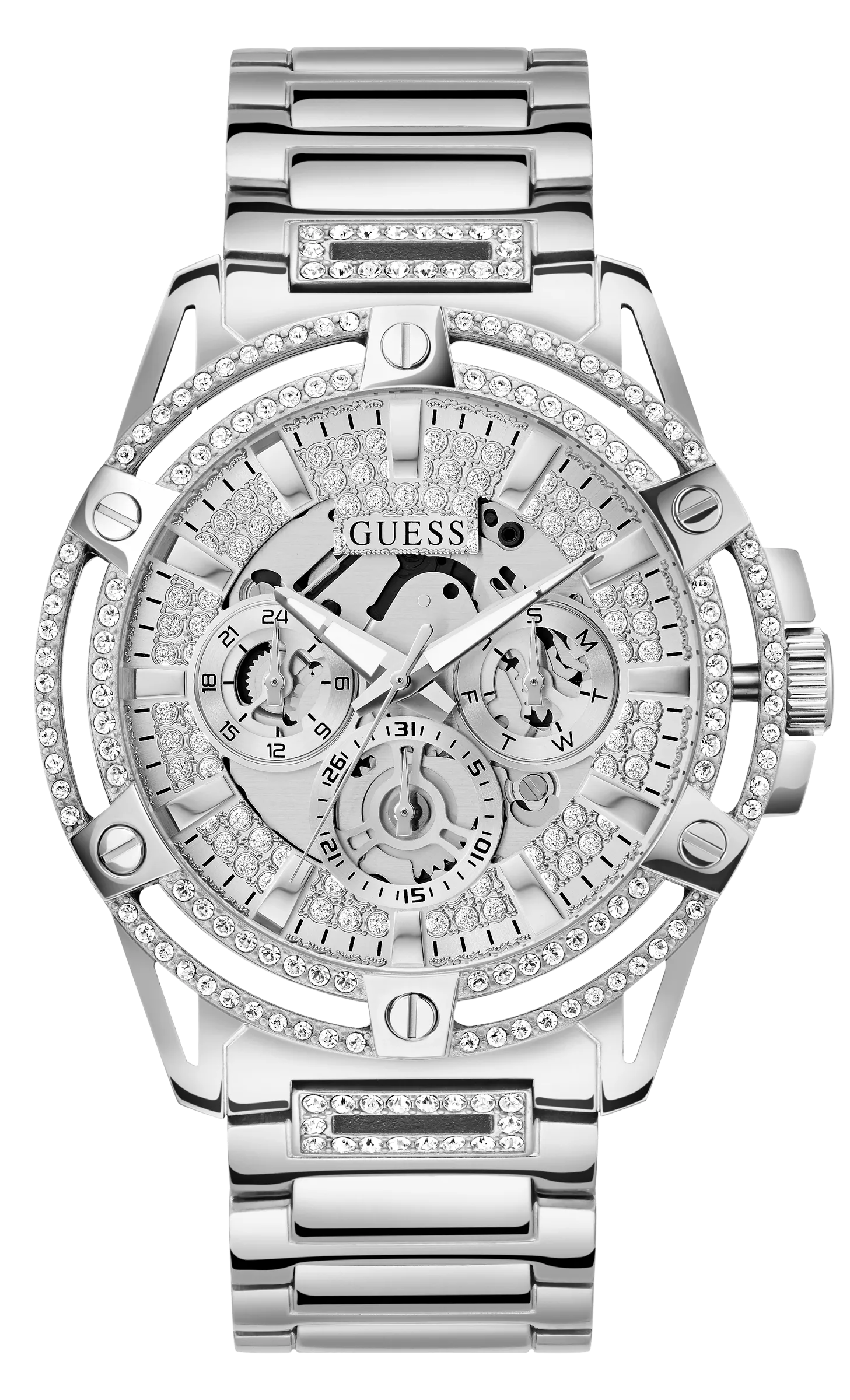 Guess King Silver Men's Watch GW0497G1