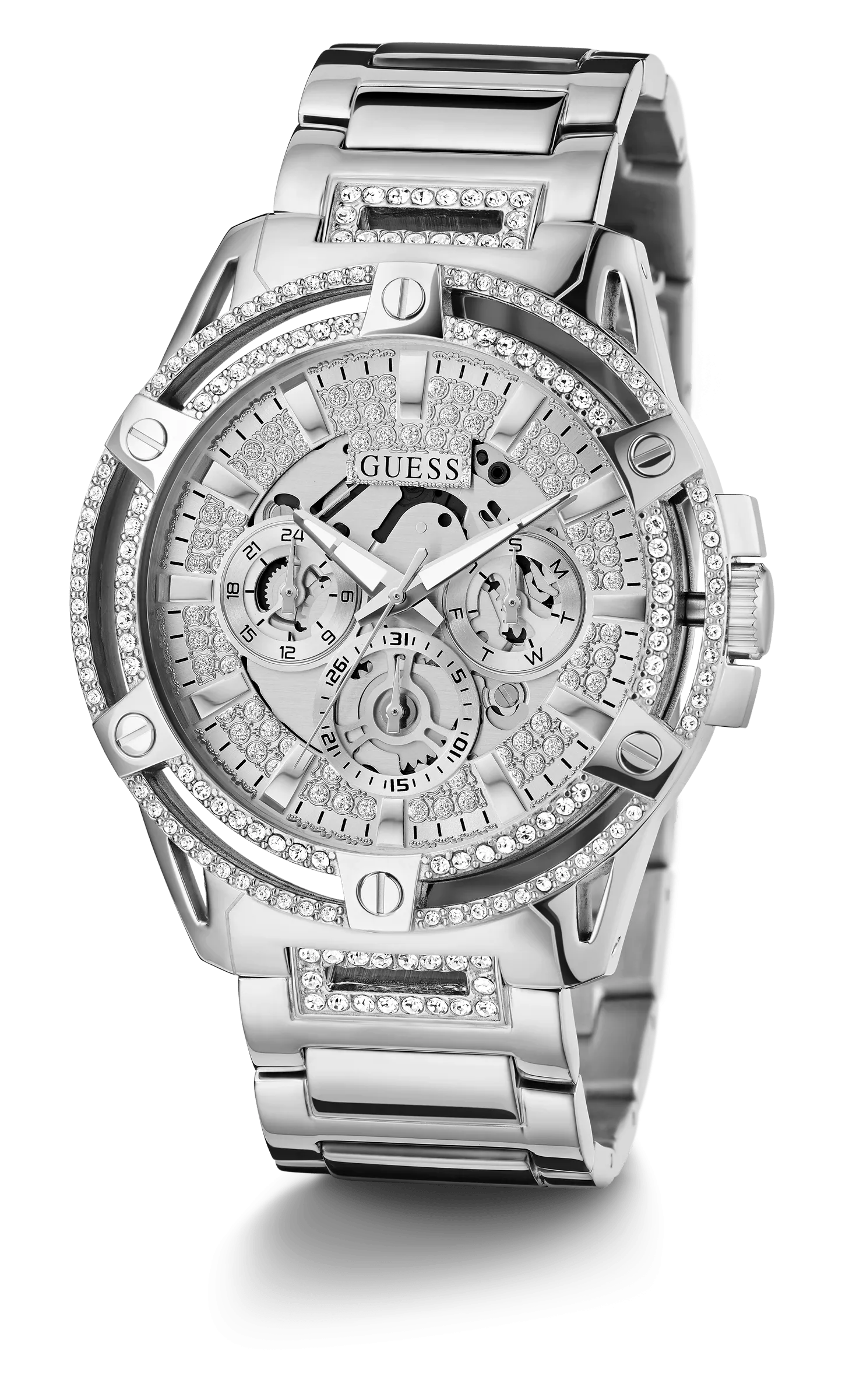 Guess King Silver Men's Watch GW0497G1