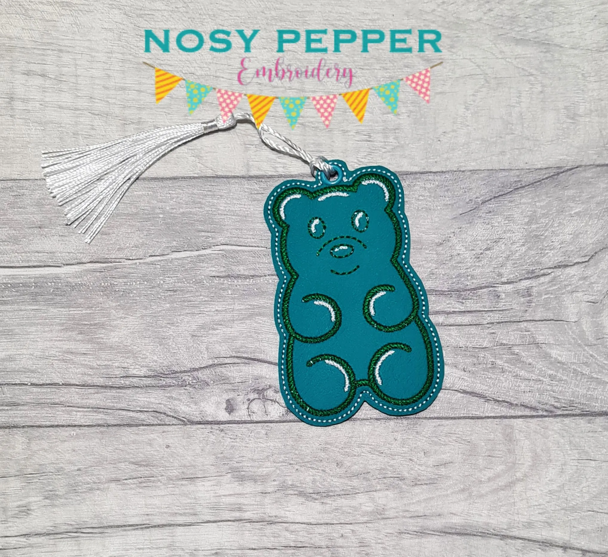 Gummy Bear bookmark/bag tag/ornament machine embroidery design DIGITAL DOWNLOAD