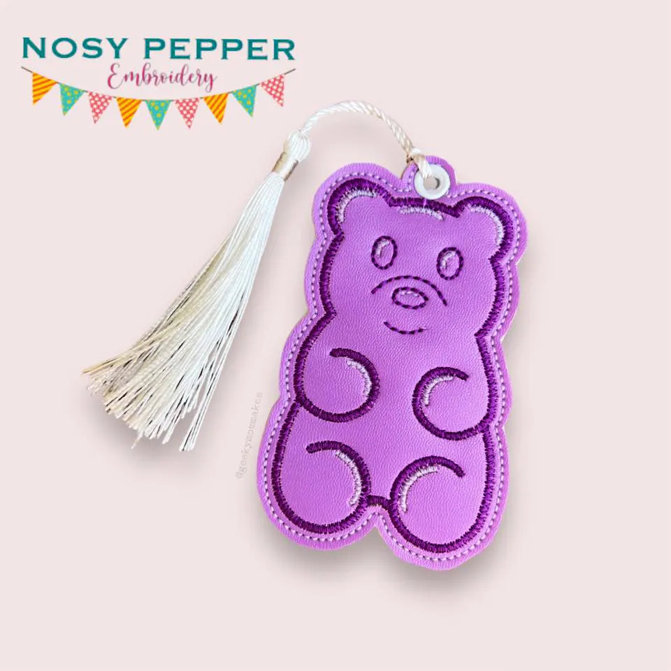Gummy Bear bookmark/bag tag/ornament machine embroidery design DIGITAL DOWNLOAD